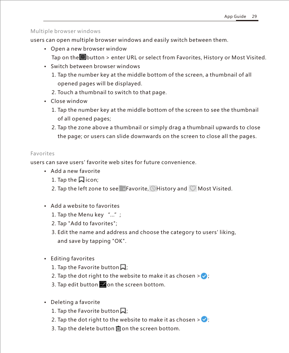 Browser3 | Meizu M351 User Manual | Page 29 / 61
