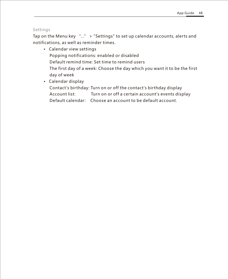 Calendar 2 | Meizu M351 User Manual | Page 48 / 61
