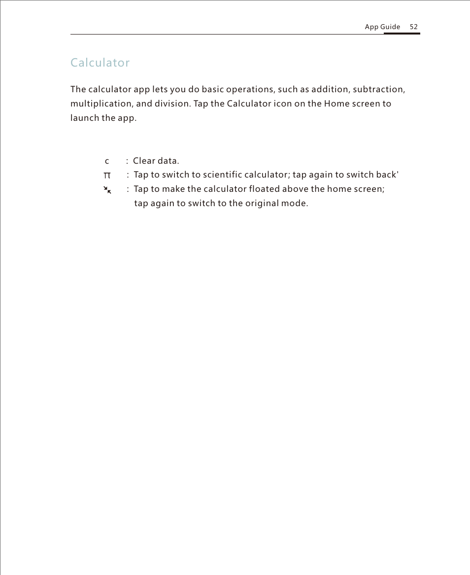 Calculator 1, Calculator | Meizu M351 User Manual | Page 52 / 61