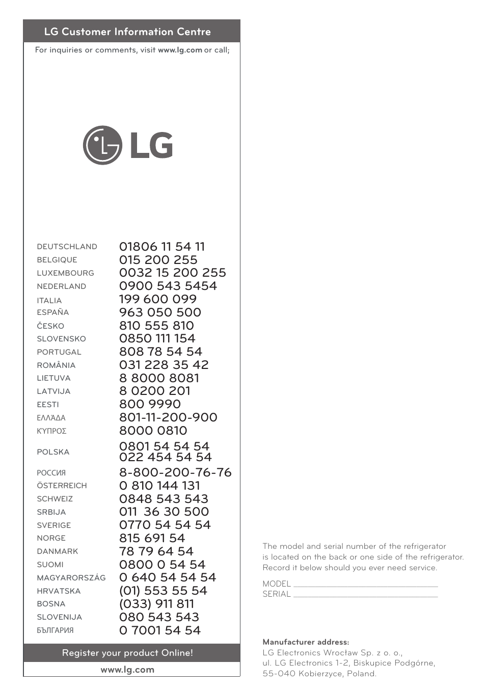 LG GW-B489SMFZ User Manual | Page 21 / 21