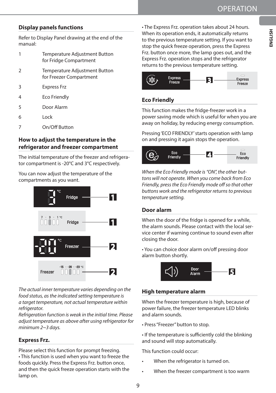 Operation | LG GW-B489SMFZ User Manual | Page 9 / 21