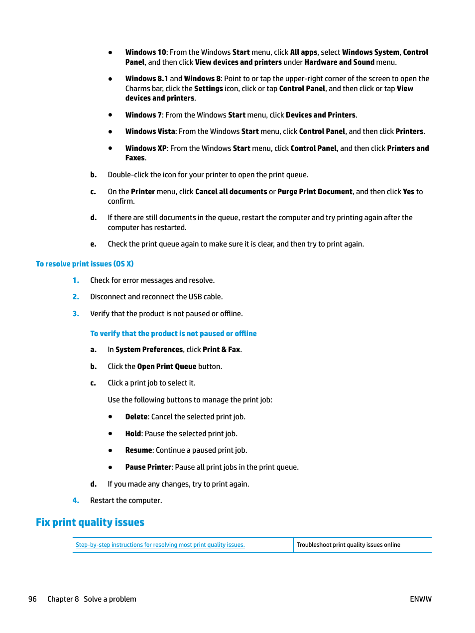 Fix print quality issues | HP DeskJet GT 5820 User Manual | Page 102 / 133