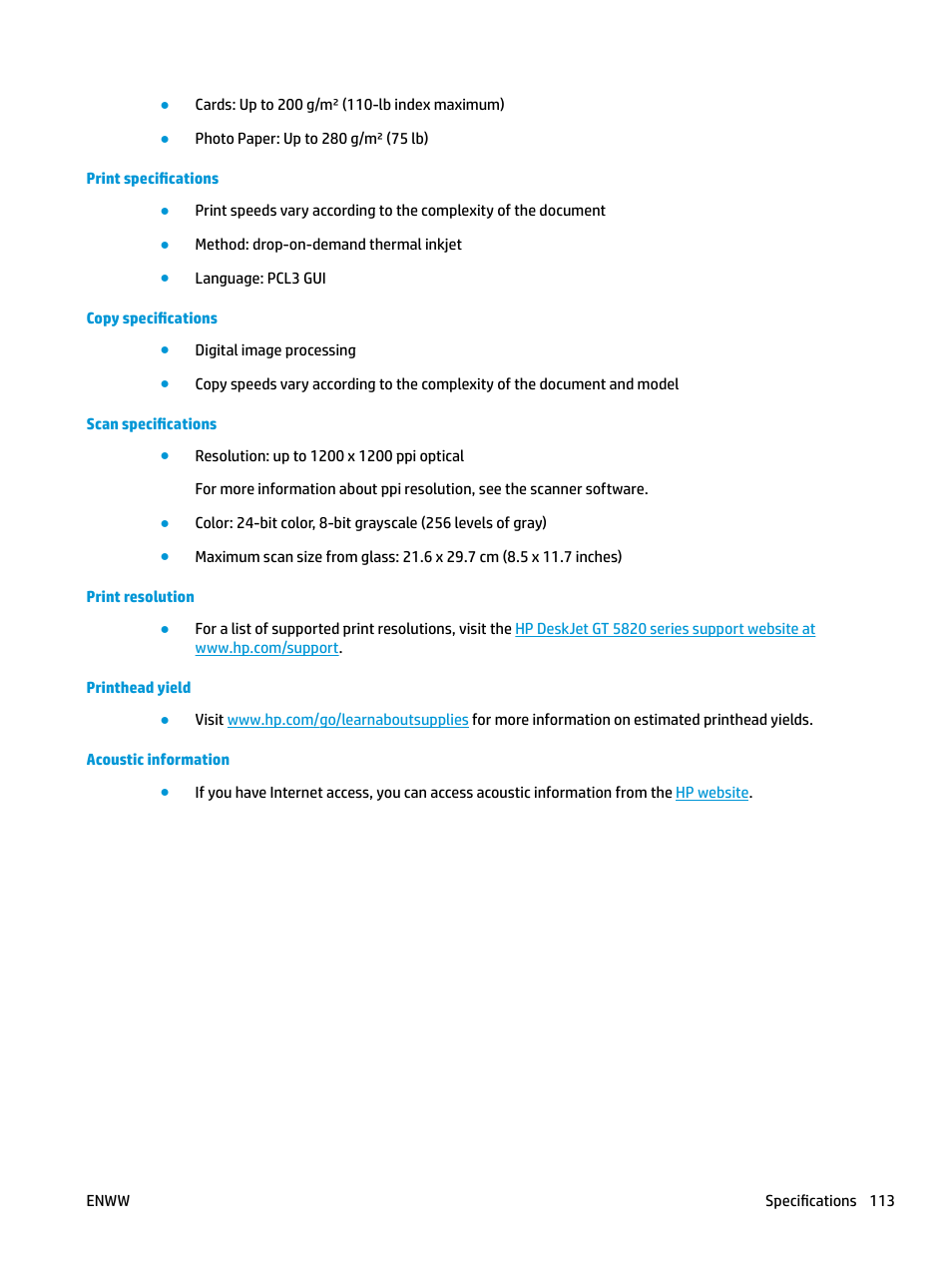 HP DeskJet GT 5820 User Manual | Page 119 / 133