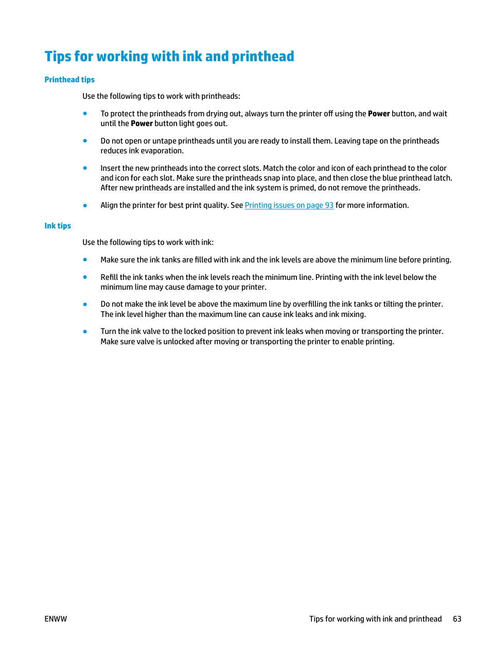 Tips for working with ink and printhead | HP DeskJet GT 5820 User Manual | Page 69 / 133