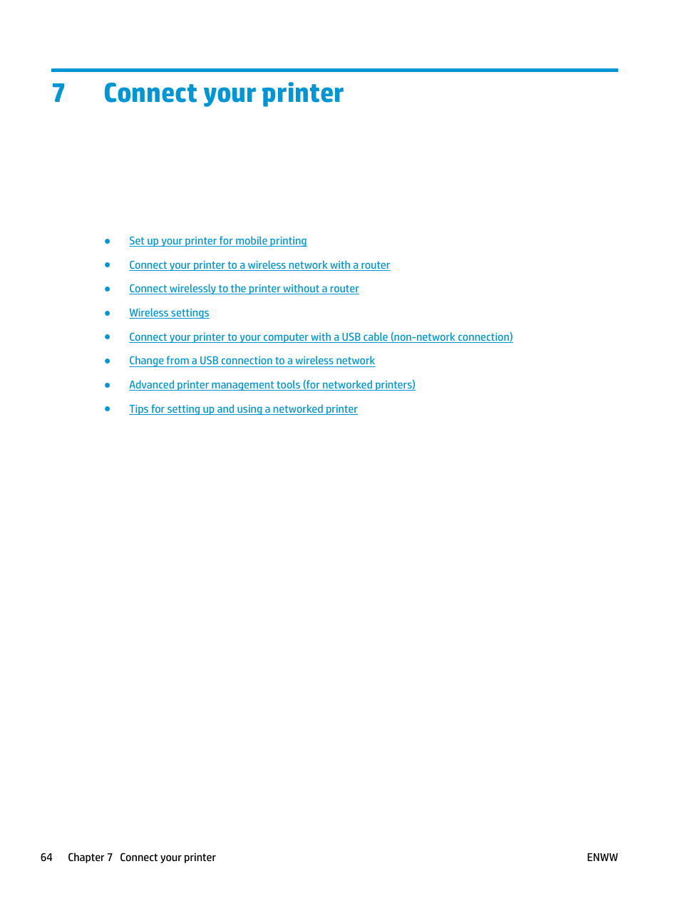 Connect your printer, 7 connect your printer, 7connect your printer | HP DeskJet GT 5820 User Manual | Page 70 / 133