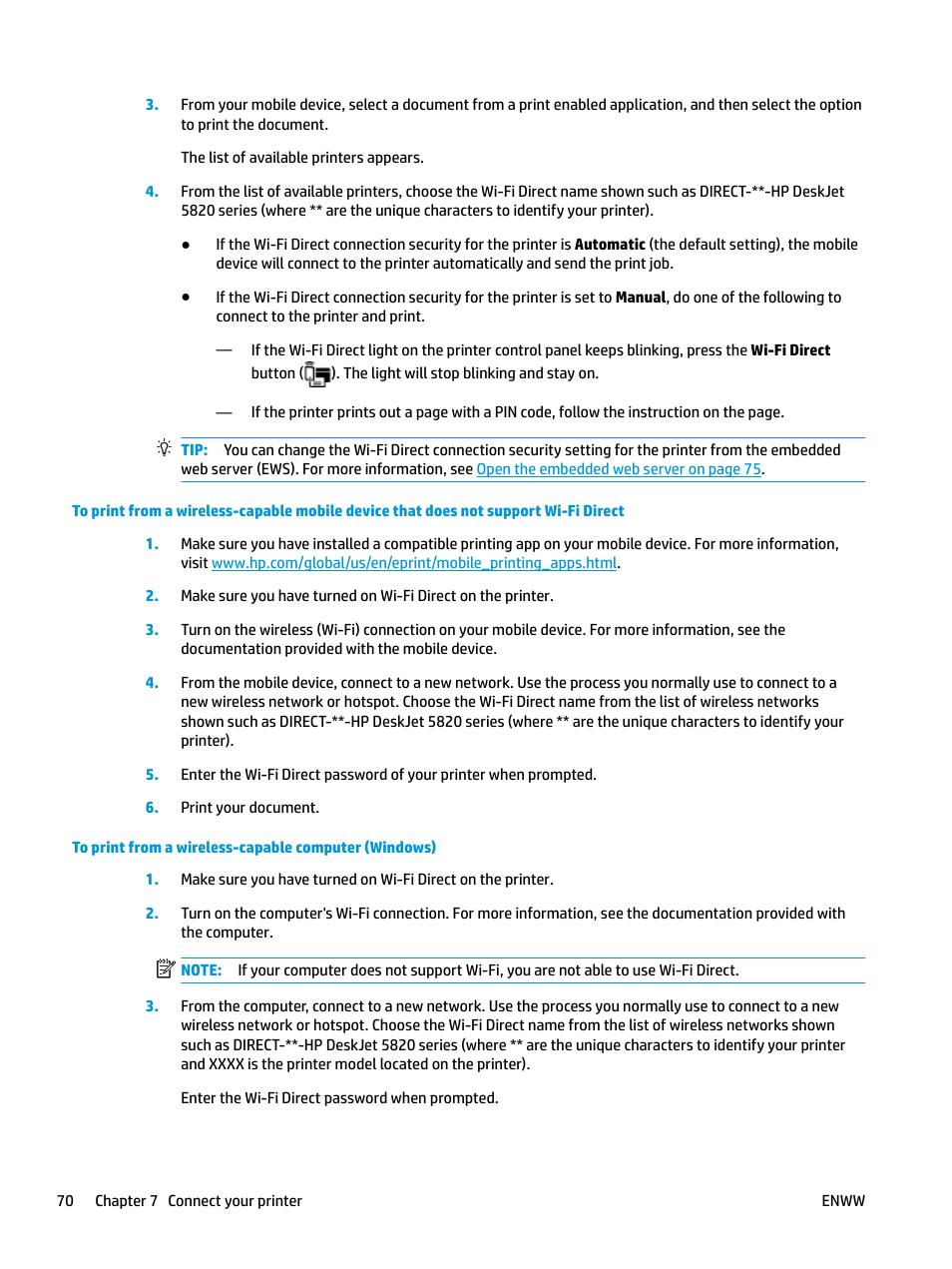 HP DeskJet GT 5820 User Manual | Page 76 / 133