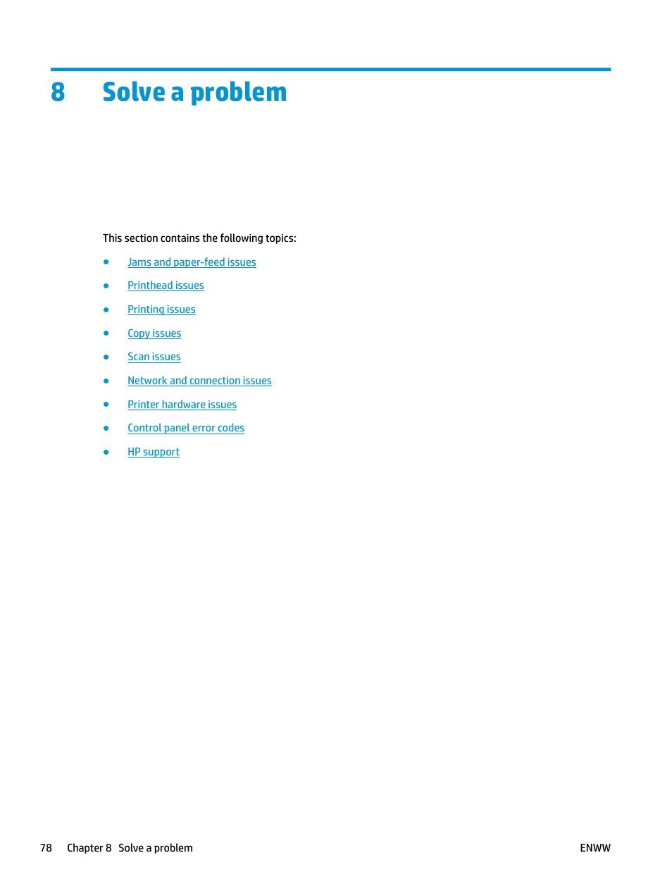 Solve a problem, 8 solve a problem, 8solve a problem | HP DeskJet GT 5820 User Manual | Page 84 / 133