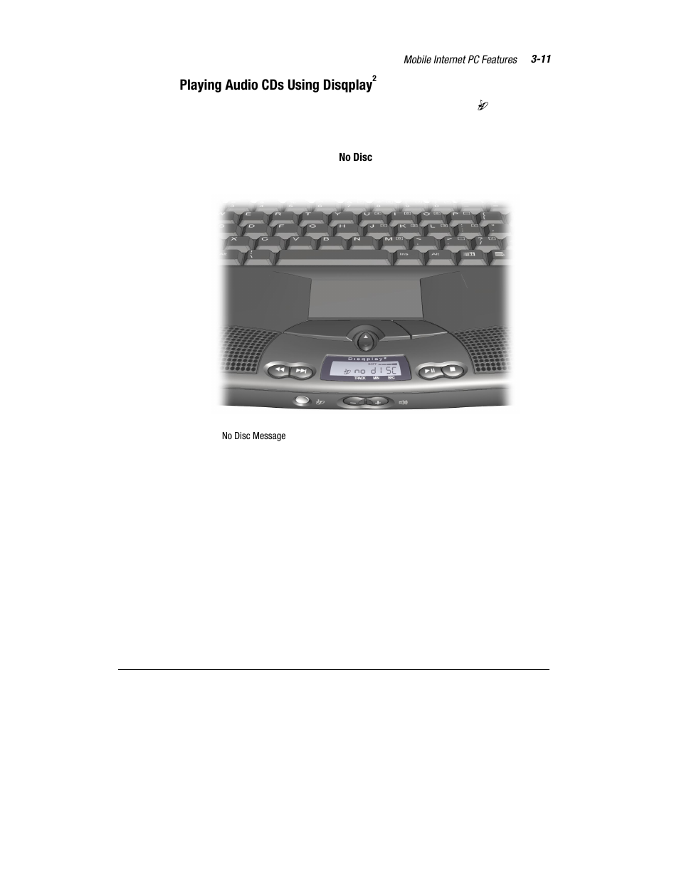 Playing audio cds using disqplay | Compaq 1800 Series User Manual | Page 36 / 71