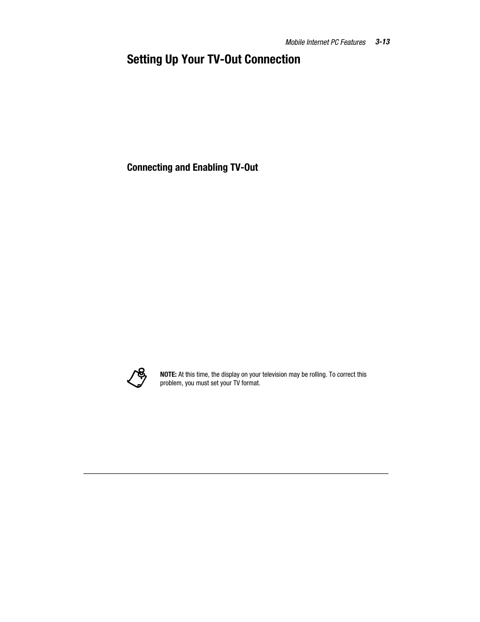 Setting up your tv-out connection, Connecting and enabling tv-out | Compaq 1800 Series User Manual | Page 38 / 71