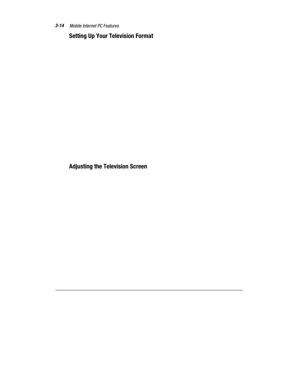 Setting up your television format, Adjusting the television screen | Compaq 1800 Series User Manual | Page 39 / 71