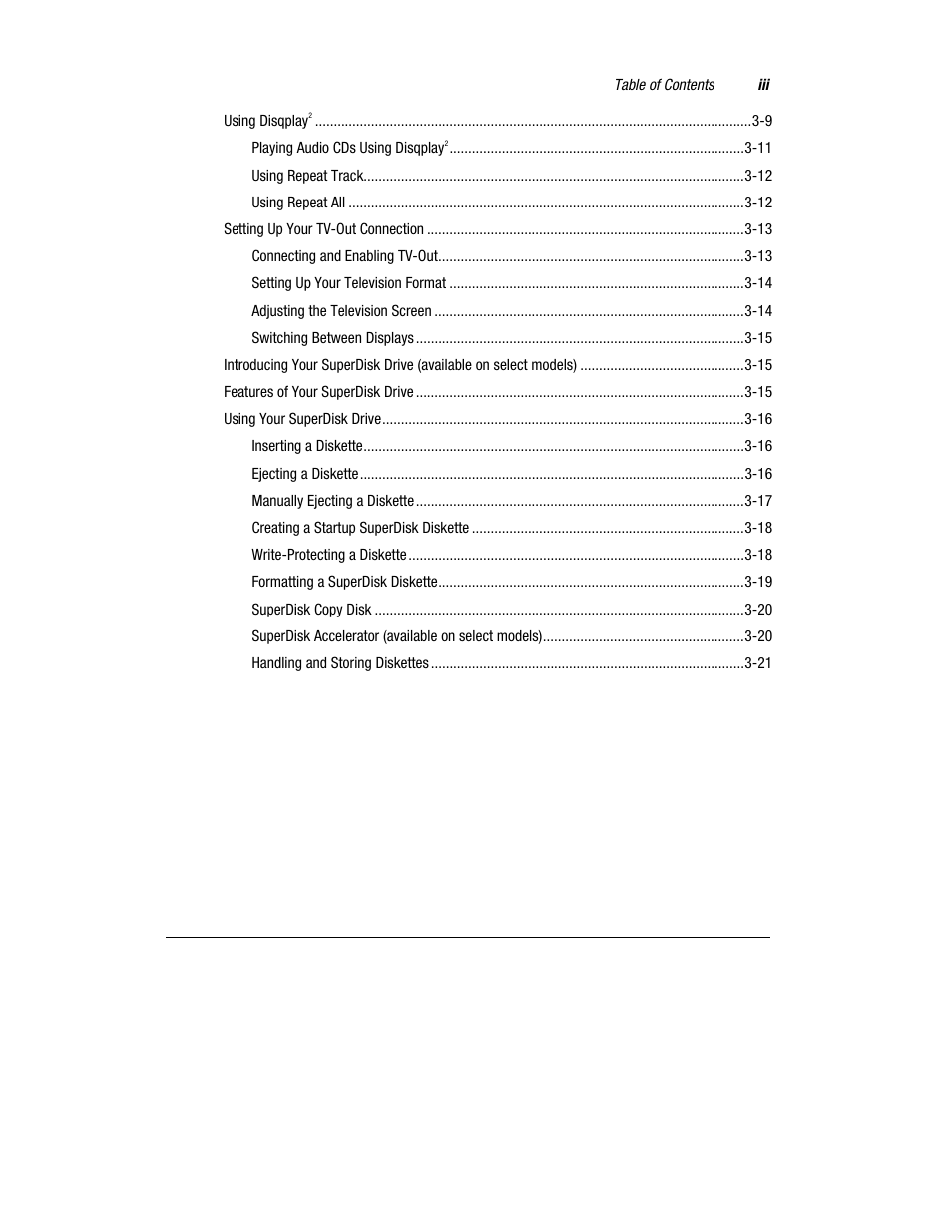 Compaq 1800 Series User Manual | Page 4 / 71