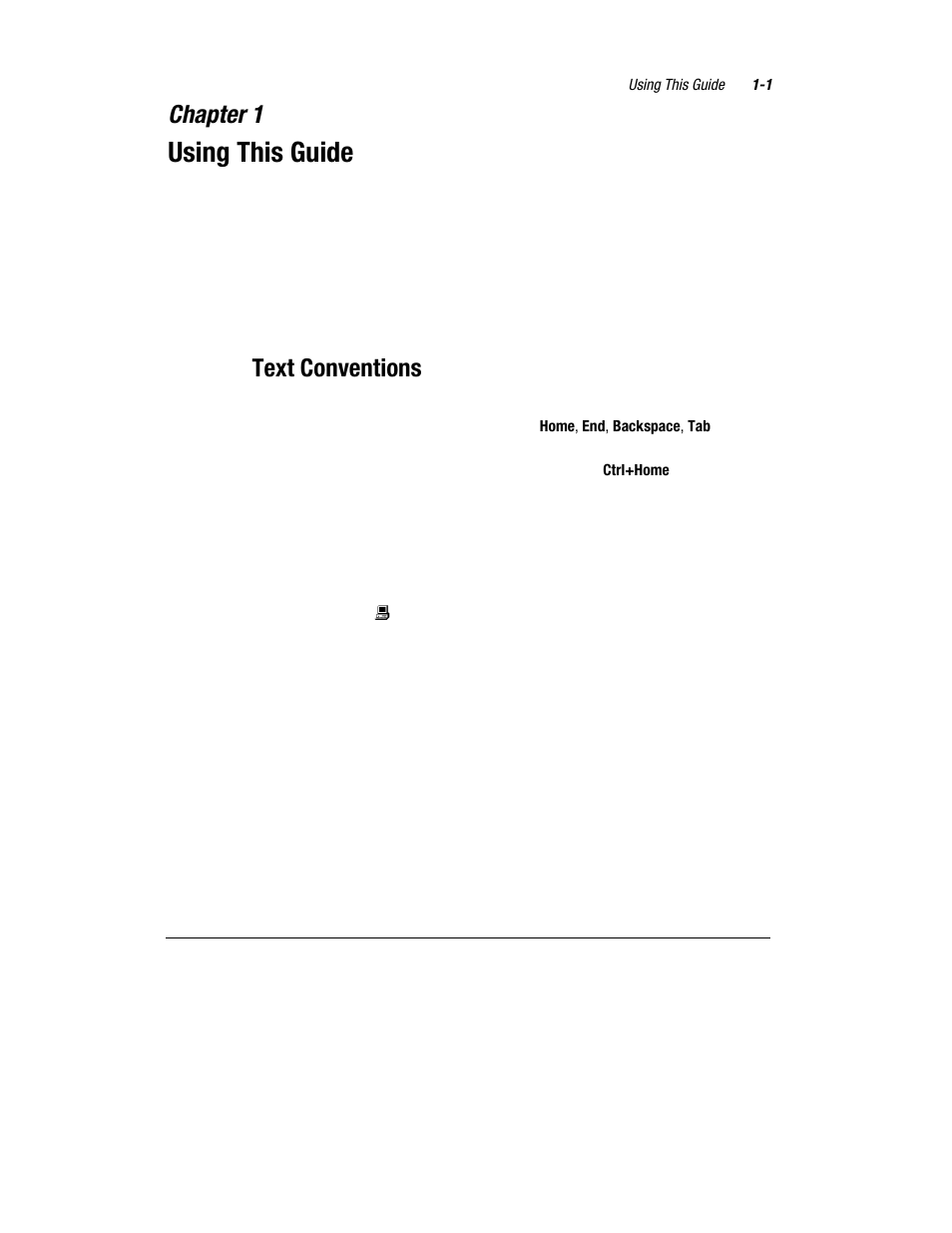 Using this guide, Chapter 1, Text conventions | Compaq 1800 Series User Manual | Page 8 / 71