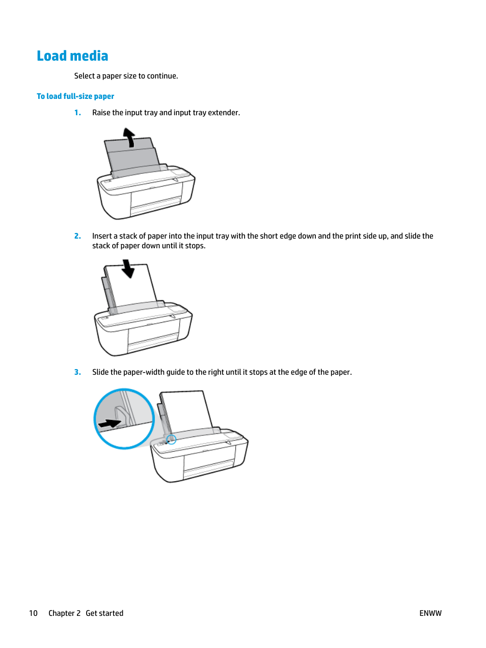 Load media | HP DeskJet 3700 User Manual | Page 14 / 118