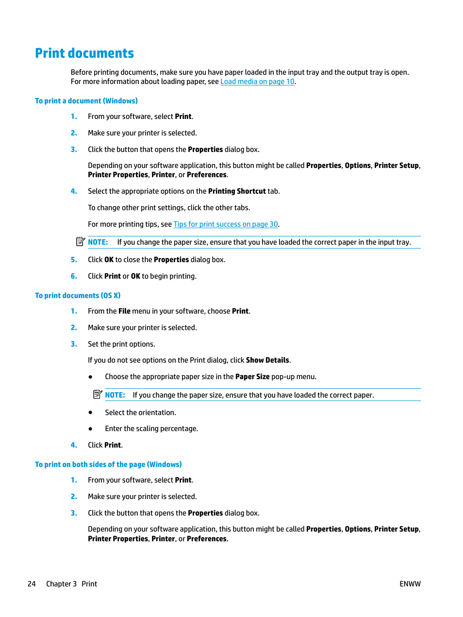 Print documents | HP DeskJet 3700 User Manual | Page 28 / 118