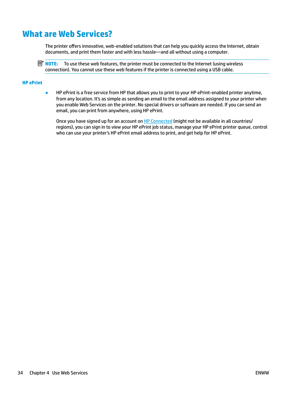 What are web services | HP DeskJet 3700 User Manual | Page 38 / 118