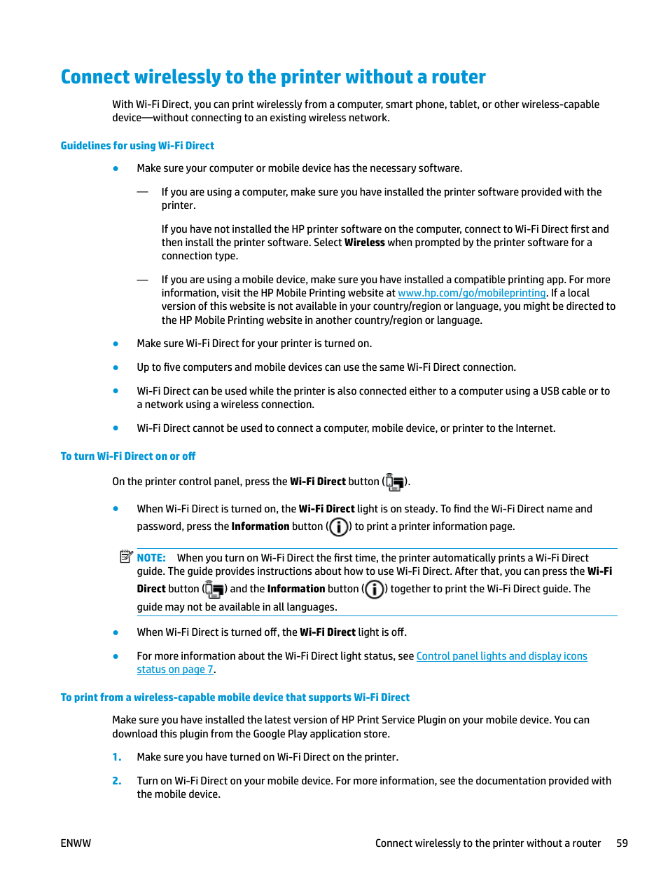 Connect wirelessly to the printer without a router | HP DeskJet 3700 User Manual | Page 63 / 118