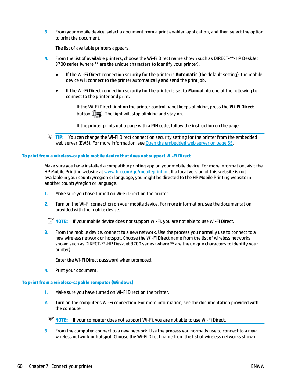 HP DeskJet 3700 User Manual | Page 64 / 118