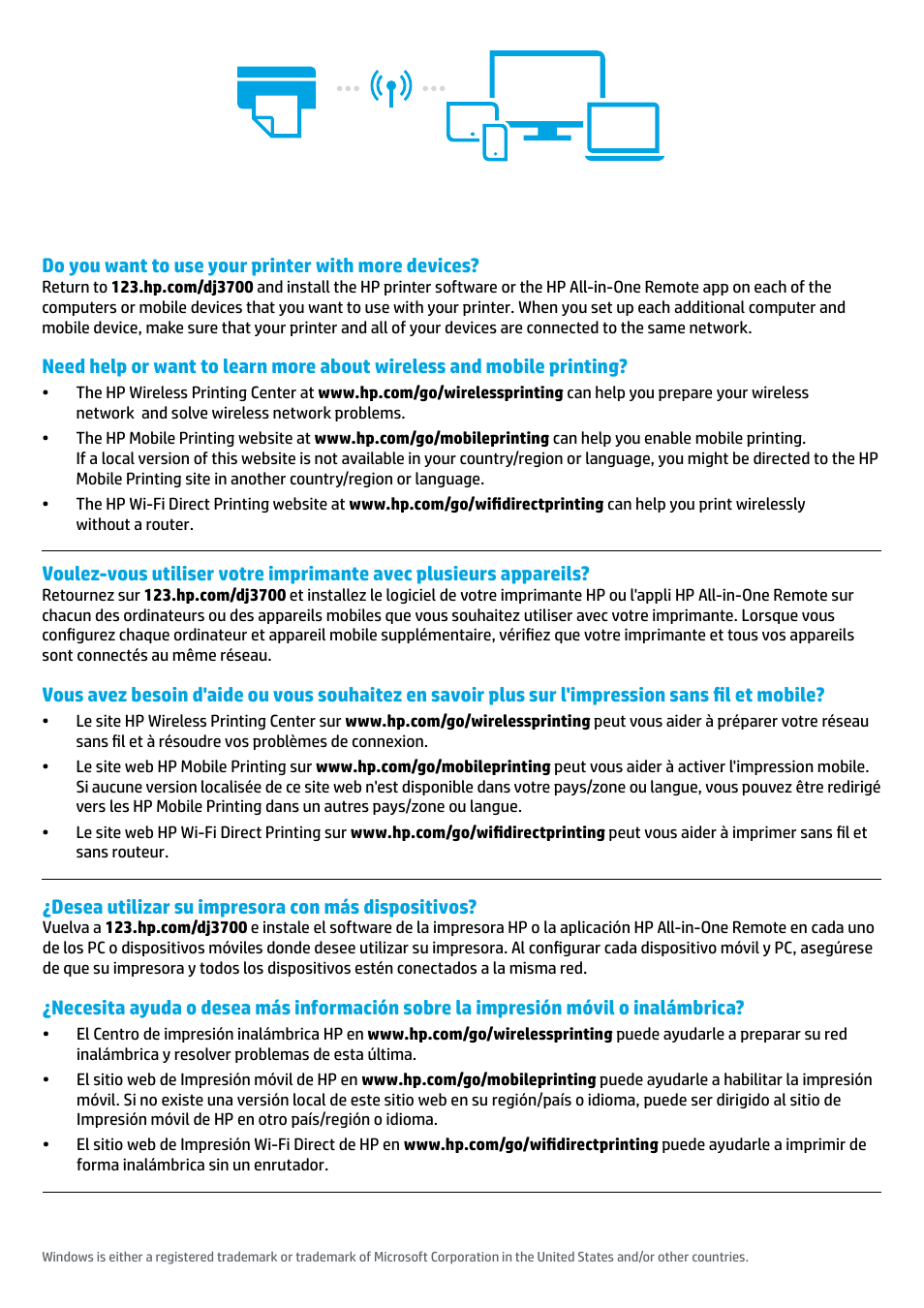 HP DeskJet 3700 User Manual | Page 4 / 4