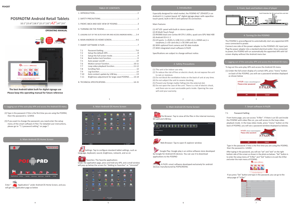 POPScreens PD420T User Manual | 2 pages