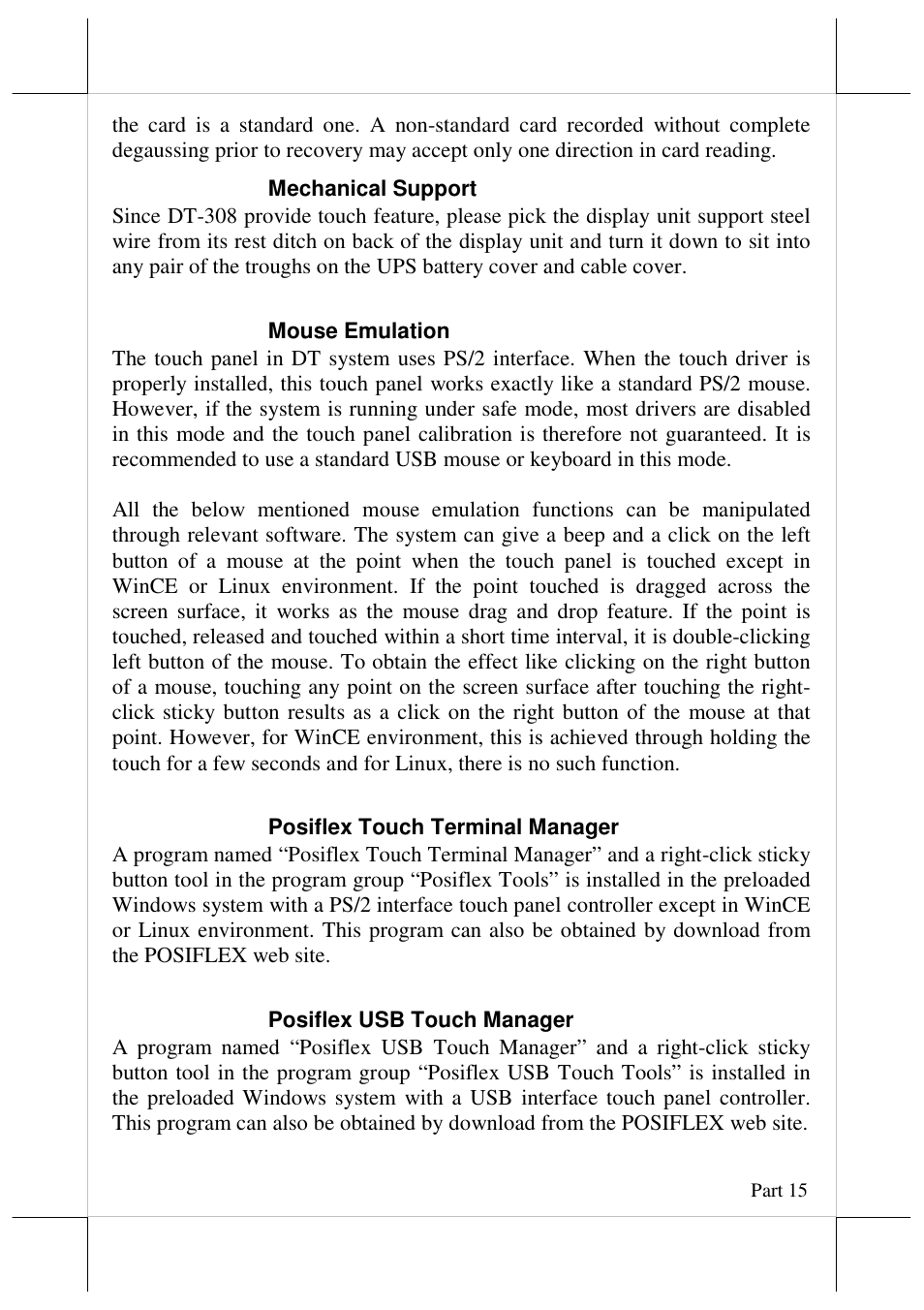 Posiflex DT-308 User Manual | Page 15 / 16