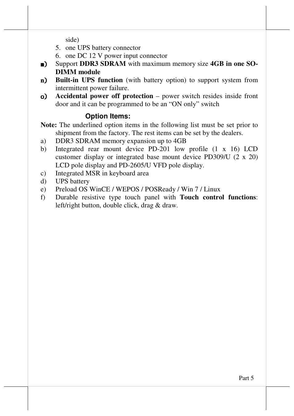 Posiflex DT-308 User Manual | Page 5 / 16