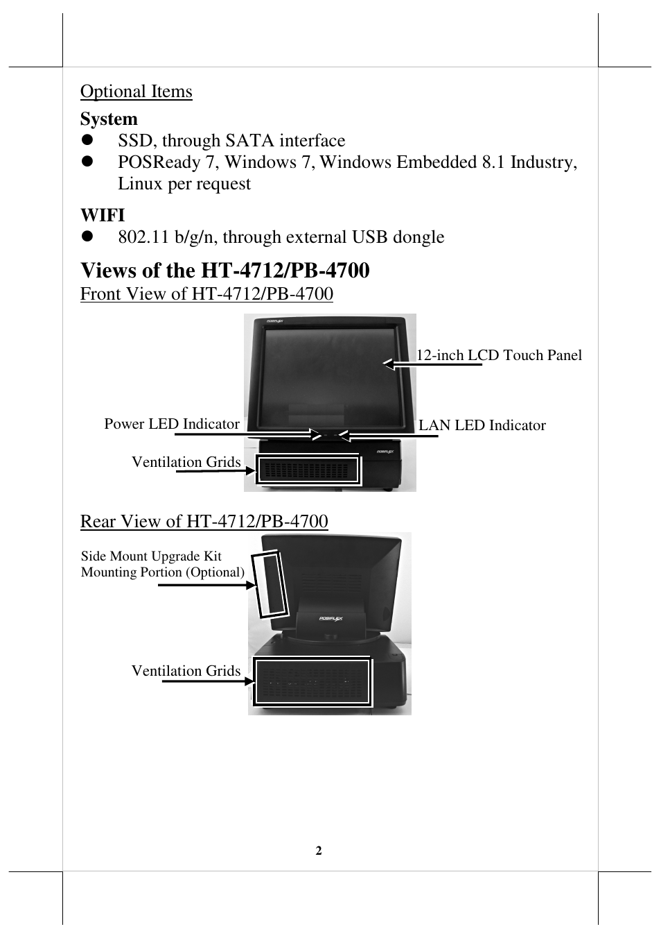 Posiflex HT-4712 User Manual | Page 2 / 12