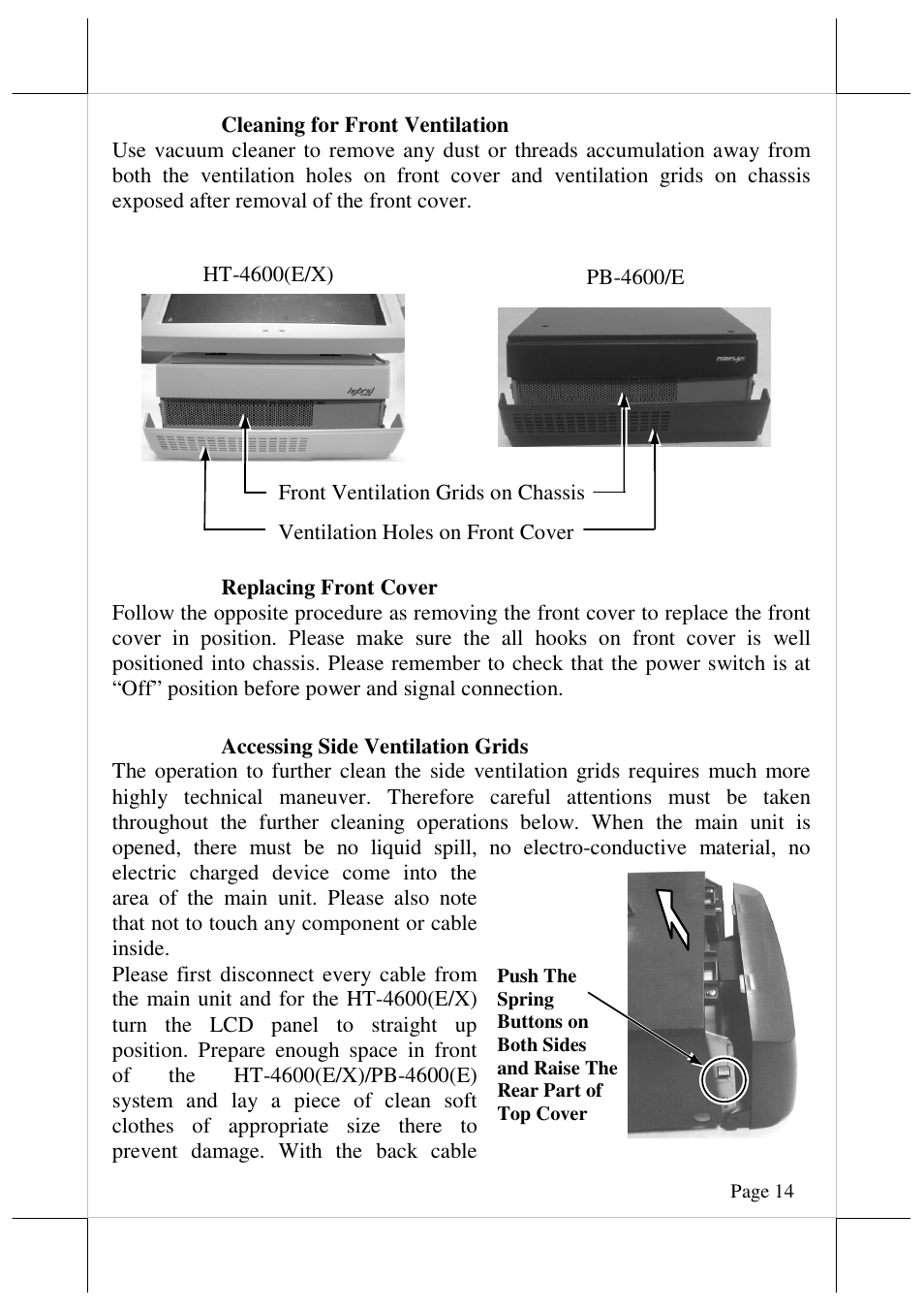 Posiflex HT-4612X User Manual | Page 14 / 15