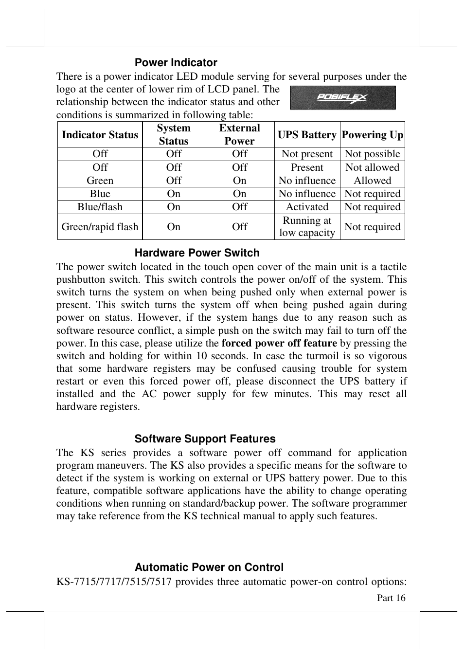 Posiflex JIVA KS-7717 User Manual | Page 16 / 19