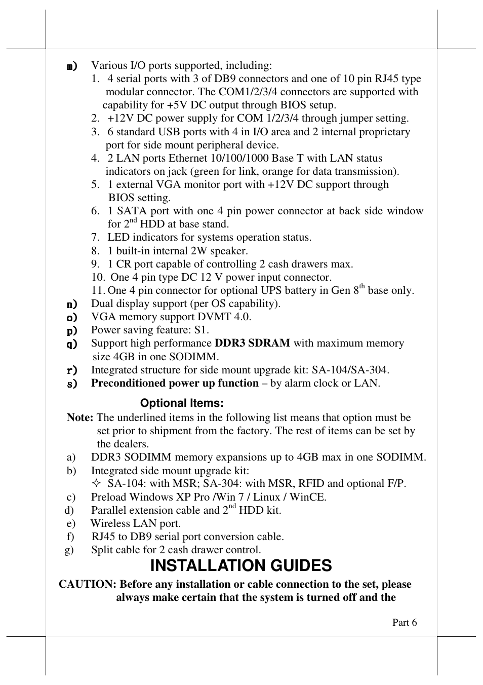 Installation guides | Posiflex JIVA XT-3114 User Manual | Page 6 / 15