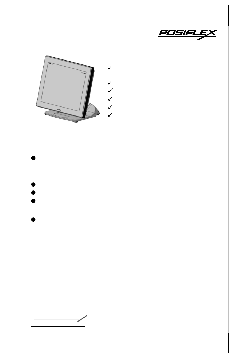 Posiflex JIVA XT-3915IR User Manual | 8 pages