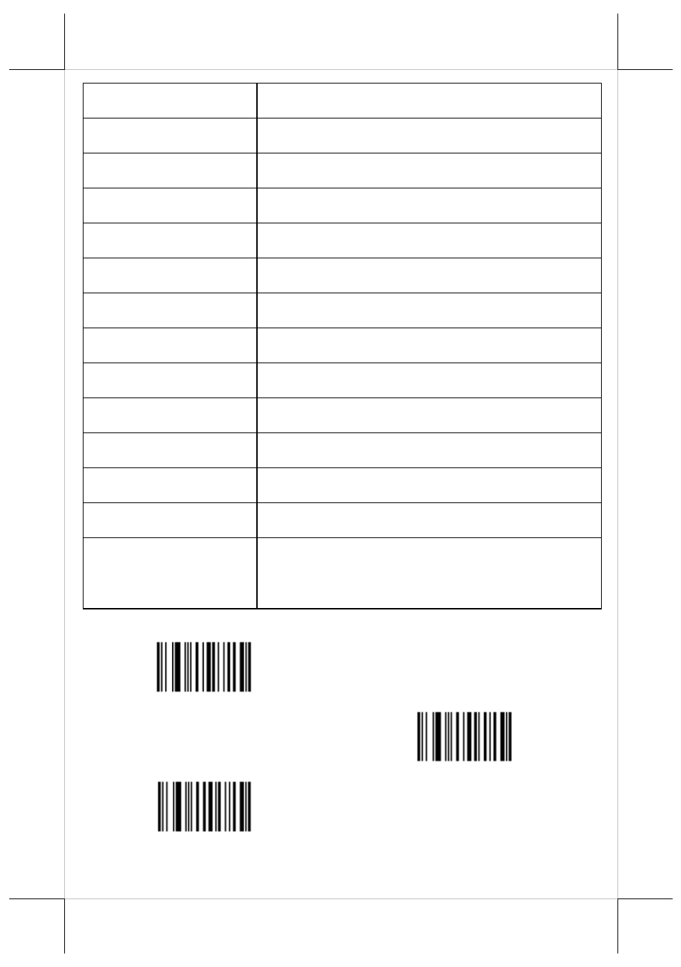 Numeric bar codes | Posiflex PG-200/2D User Manual | Page 19 / 20