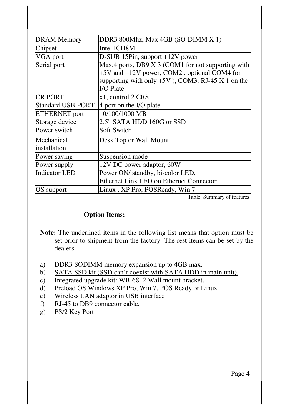 Posiflex TX-3100E User Manual | Page 4 / 10