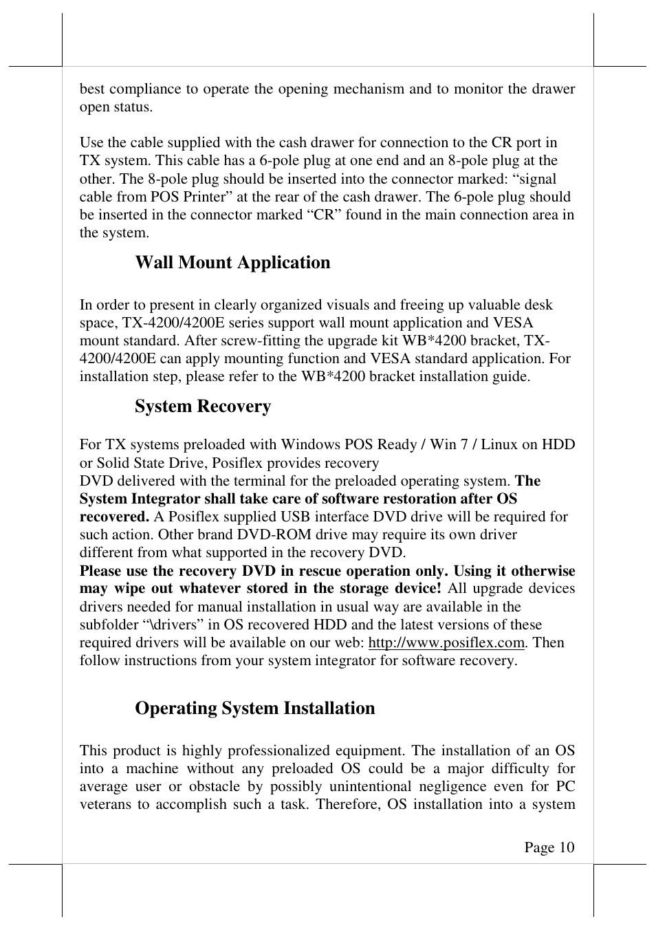 Posiflex TX-4200 User Manual | Page 10 / 12