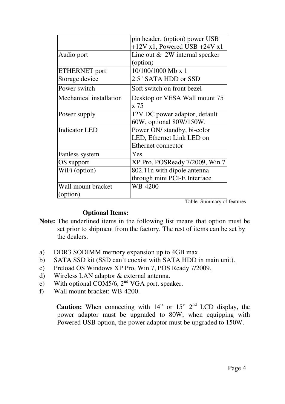 Posiflex TX-4600 User Manual | Page 4 / 9