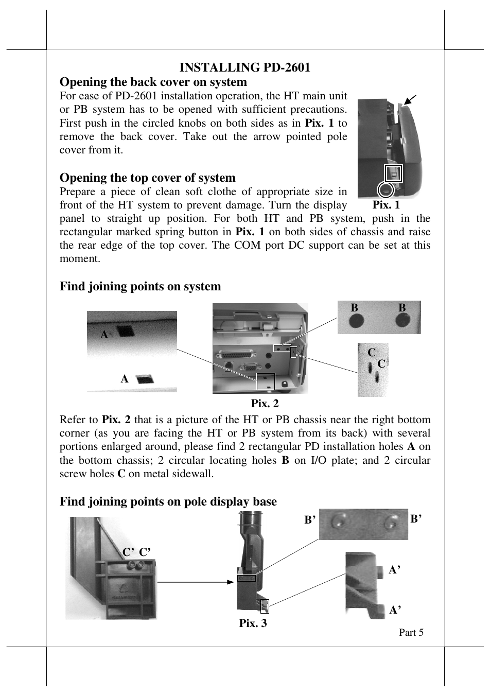 Posiflex PD-2600 User Manual | Page 5 / 11