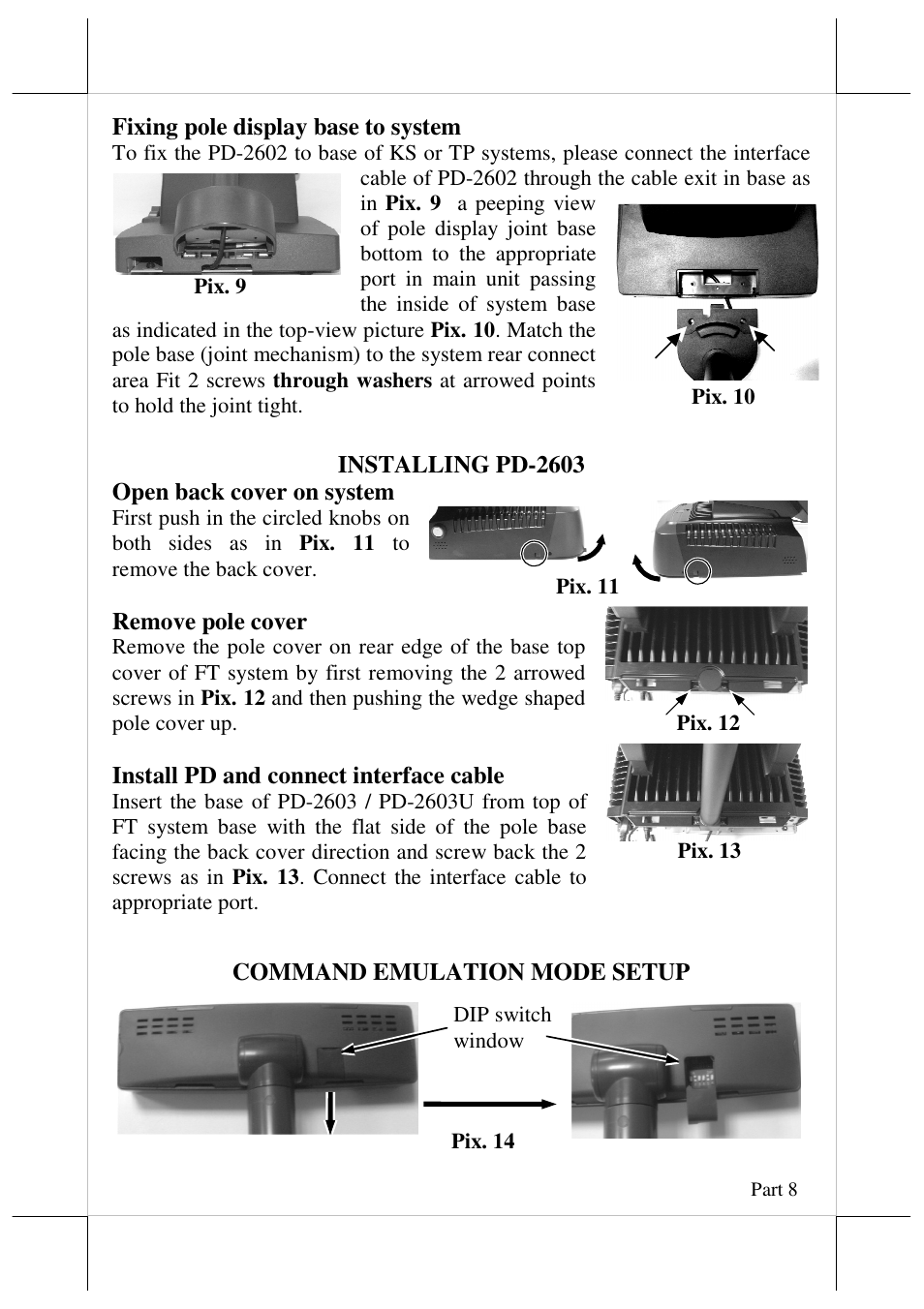 Posiflex PD-2600 User Manual | Page 8 / 11