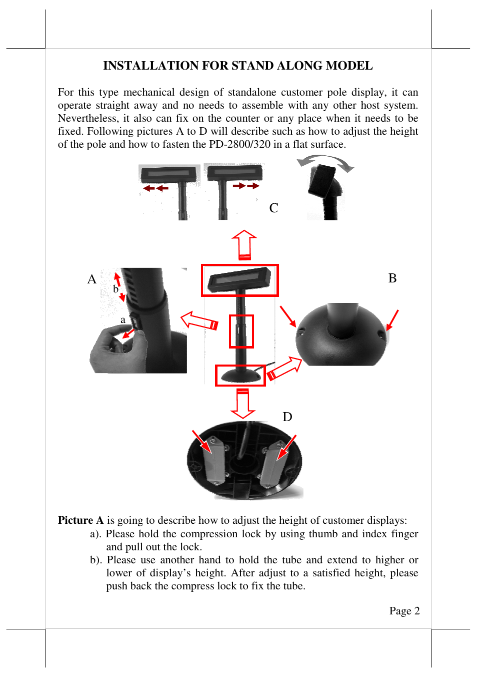 Posiflex PD-2800UE User Manual | Page 3 / 7