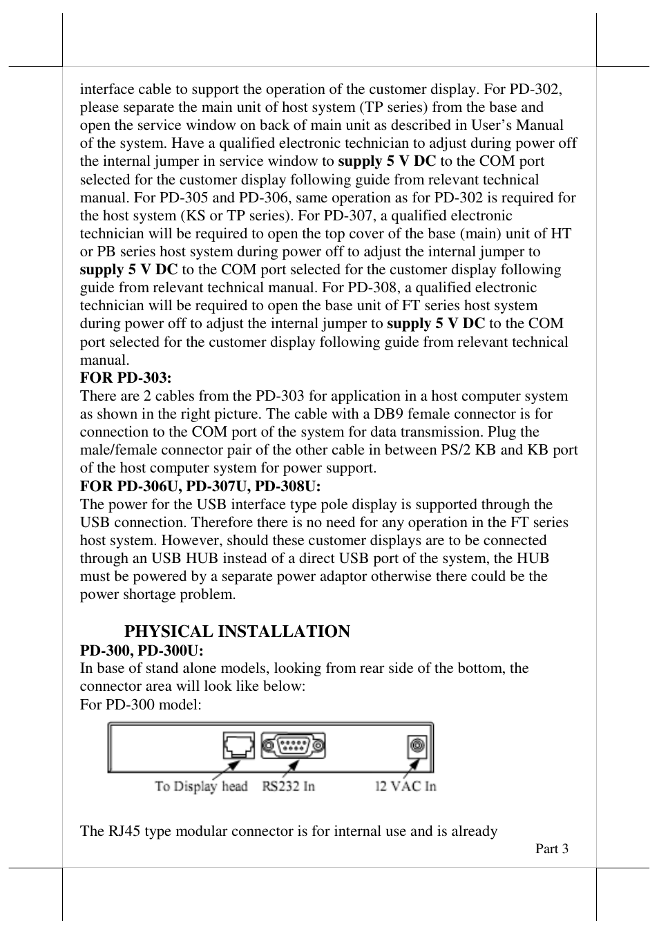 Posiflex PD-300R User Manual | Page 3 / 10