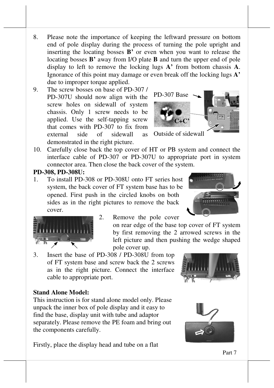 Posiflex PD-300R User Manual | Page 7 / 10