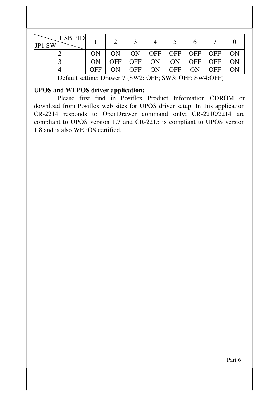 Posiflex CR-2210 Series User Manual | Page 6 / 9