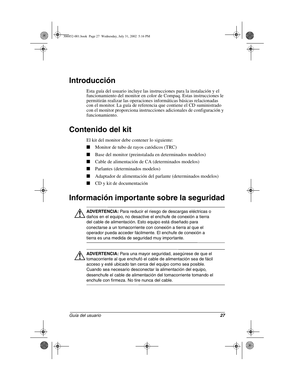 Compaq 7500 User Manual | Page 29 / 54