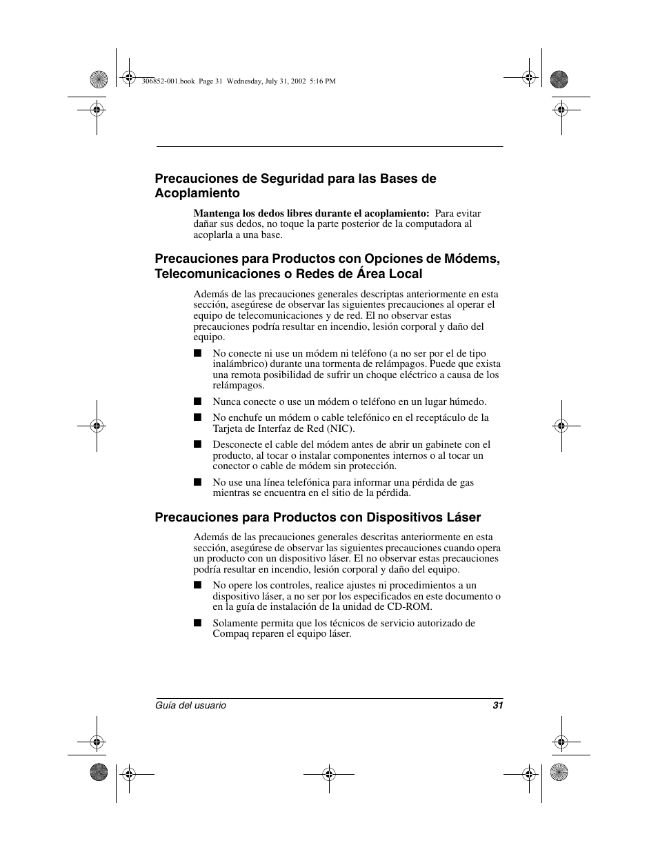 Compaq 7500 User Manual | Page 33 / 54