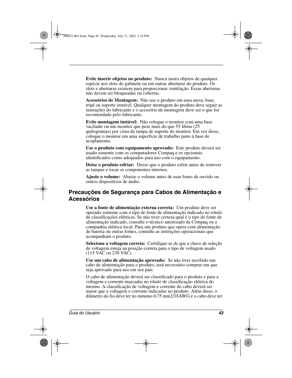 Compaq 7500 User Manual | Page 45 / 54