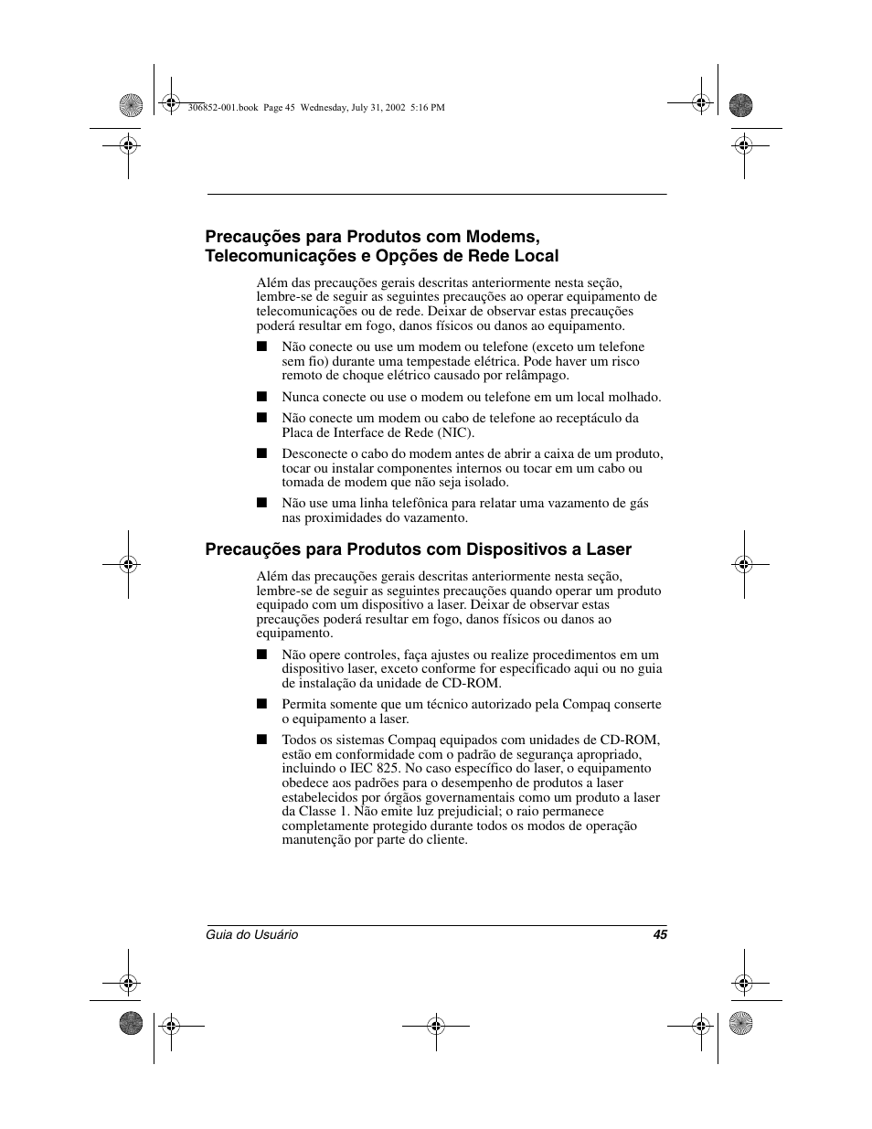 Compaq 7500 User Manual | Page 47 / 54
