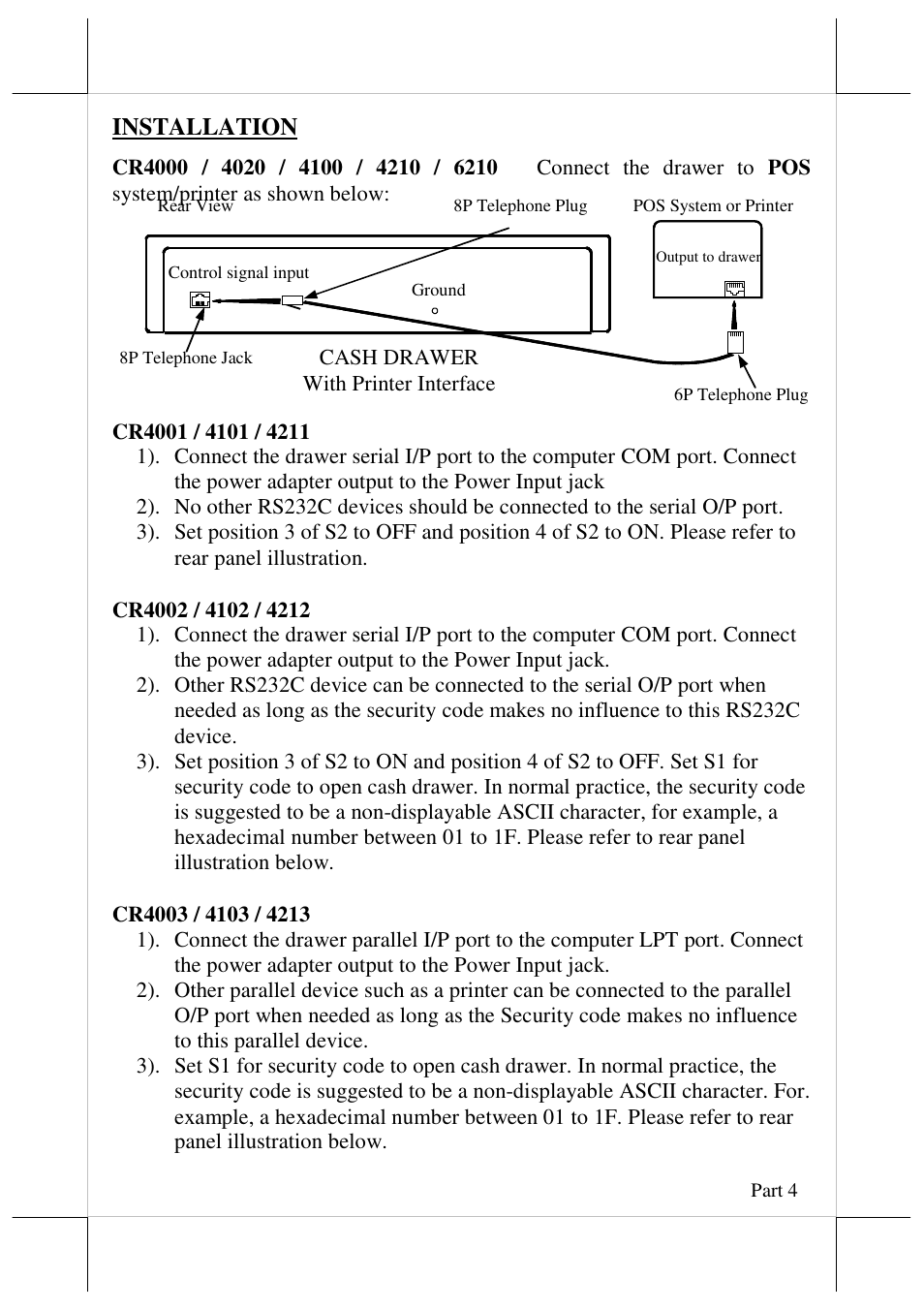 Posiflex CR-6000 Series User Manual | Page 4 / 10