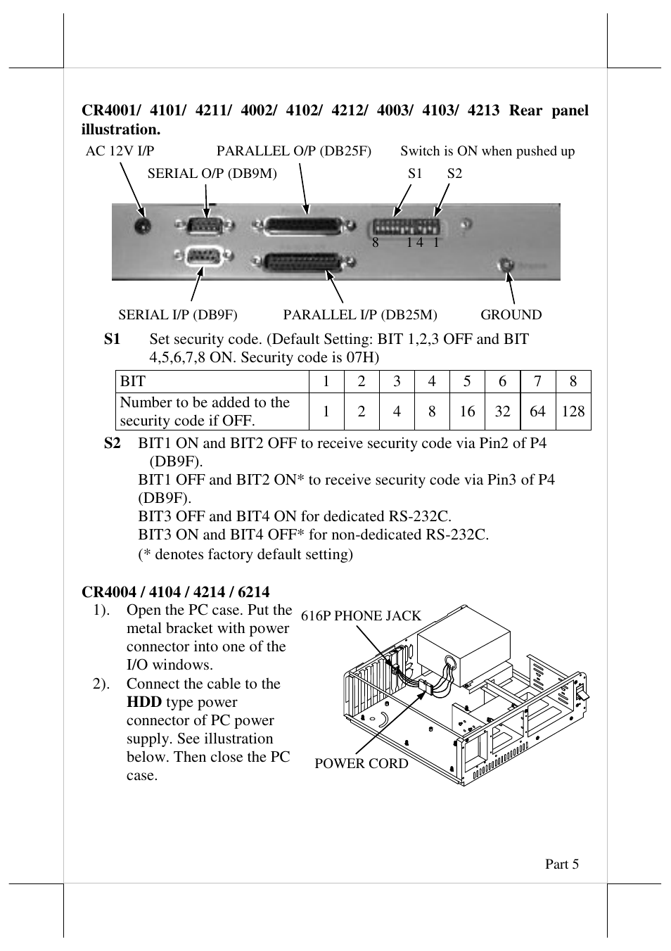 Posiflex CR-6000 Series User Manual | Page 5 / 10