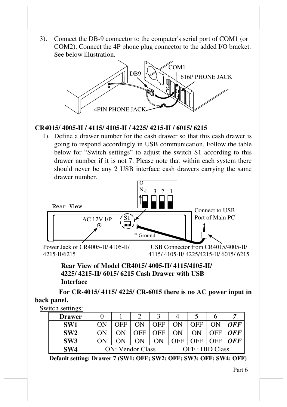 Posiflex CR-6000 Series User Manual | Page 6 / 10