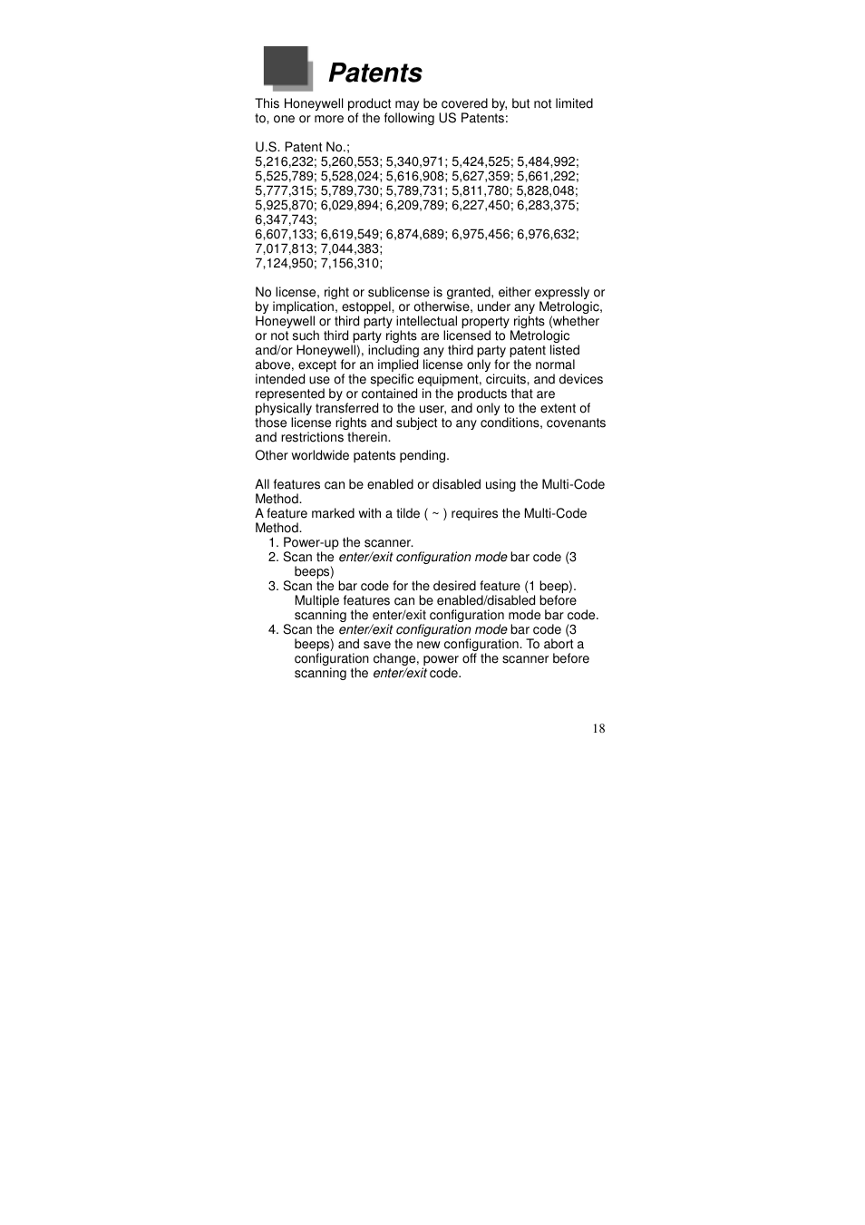 Patents | Posiflex MS-5145 User Manual | Page 18 / 24