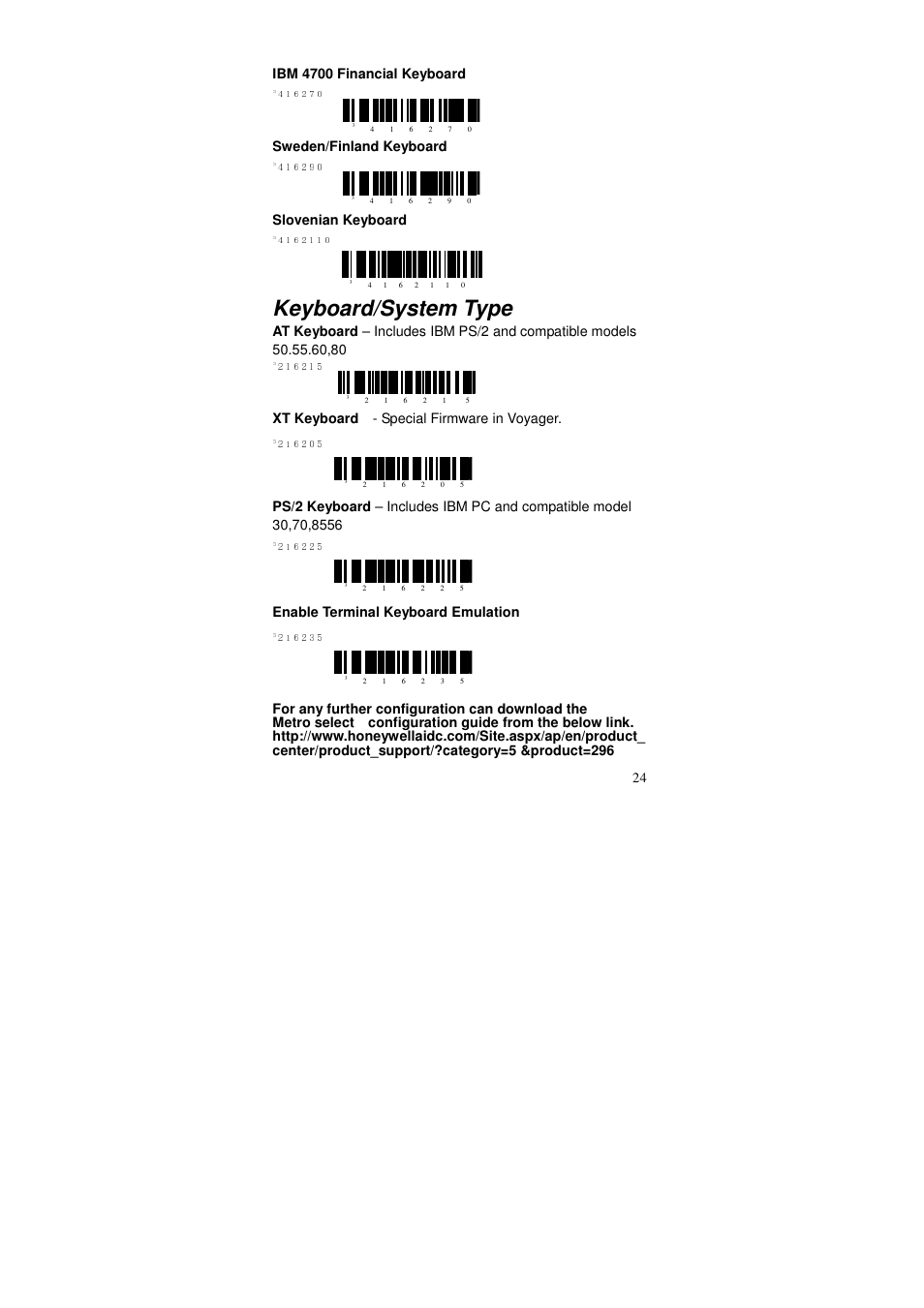 Keyboard/system type | Posiflex MS-5145 User Manual | Page 24 / 24