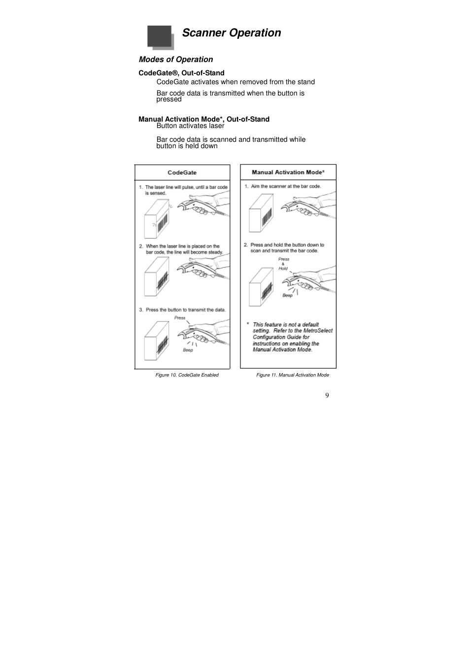 Scanner operation | Posiflex MS-5145 User Manual | Page 9 / 24